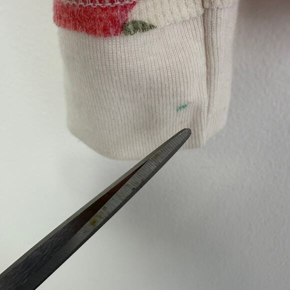 Abercrombie & Fitch Womens V-Neck Thermal Floral Print Cream/Pink Sweater XS - Picture 10 of 10